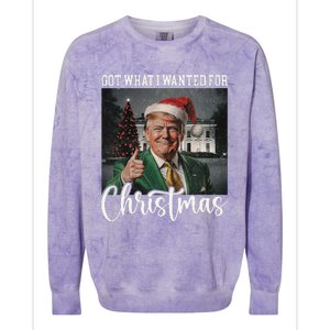 Got What I Wanted For Christmas Santa Trump Won 2024 Colorblast Crewneck Sweatshirt