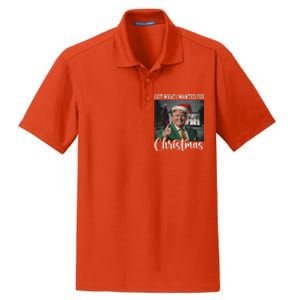 Got What I Wanted For Christmas Santa Trump Won 2024 Dry Zone Grid Polo