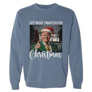 Got What I Wanted For Christmas Santa Trump Won 2024 Garment-Dyed Sweatshirt