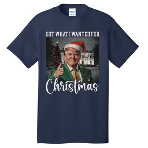 Got What I Wanted For Christmas Santa Trump Won 2024 Tall T-Shirt