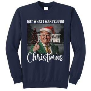 Got What I Wanted For Christmas Santa Trump Won 2024 Tall Sweatshirt