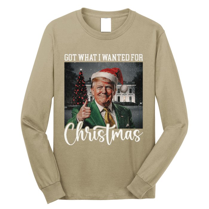 Got What I Wanted For Christmas Santa Trump Won 2024 Long Sleeve Shirt