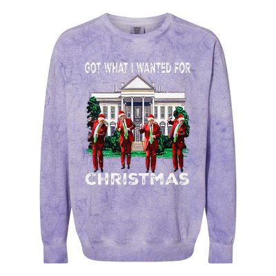 Got What I Wanted For Christmas Trump 2024 President Colorblast Crewneck Sweatshirt