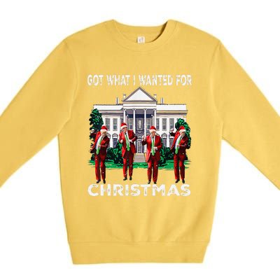 Got What I Wanted For Christmas Trump 2024 President Premium Crewneck Sweatshirt