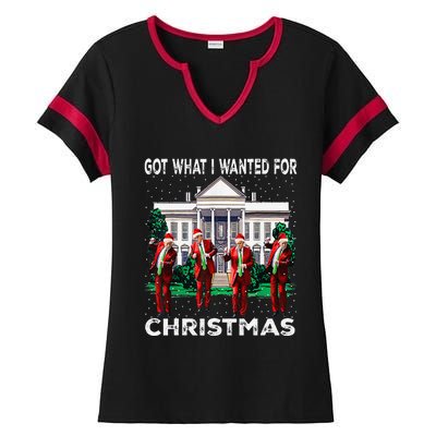 Got What I Wanted For Christmas Trump 2024 President Ladies Halftime Notch Neck Tee