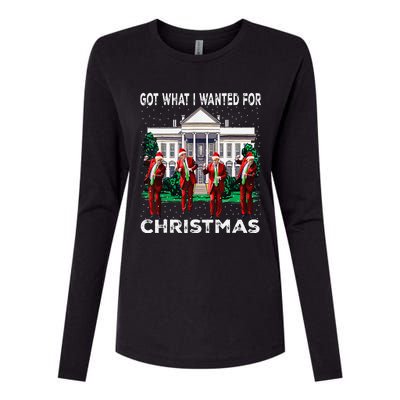 Got What I Wanted For Christmas Trump 2024 President Womens Cotton Relaxed Long Sleeve T-Shirt