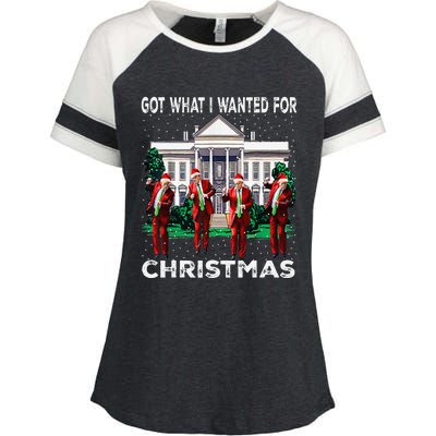 Got What I Wanted For Christmas Trump 2024 President Enza Ladies Jersey Colorblock Tee