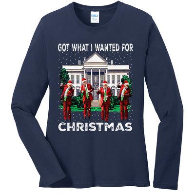 Got What I Wanted For Christmas Trump 2024 President Ladies Long Sleeve Shirt