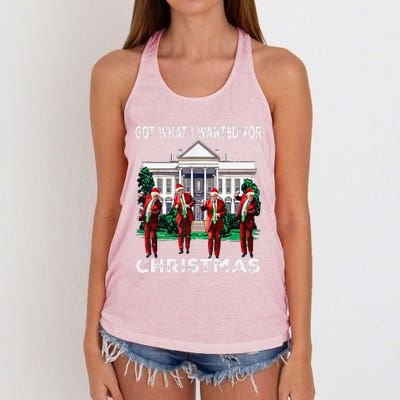 Got What I Wanted For Christmas Trump 2024 President Women's Knotted Racerback Tank