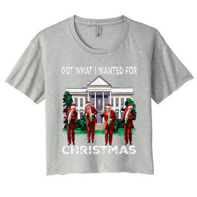 Got What I Wanted For Christmas Trump 2024 President Women's Crop Top Tee