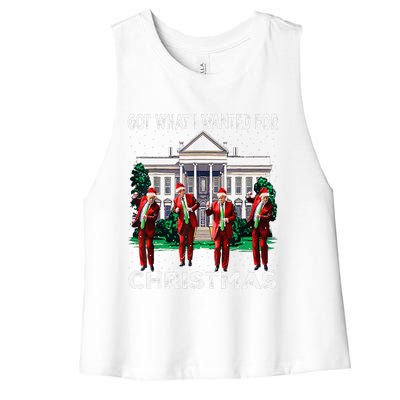 Got What I Wanted For Christmas Trump 2024 President Women's Racerback Cropped Tank