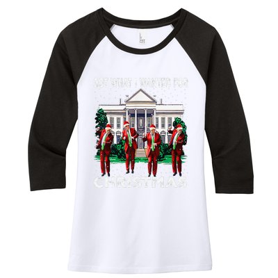 Got What I Wanted For Christmas Trump 2024 President Women's Tri-Blend 3/4-Sleeve Raglan Shirt