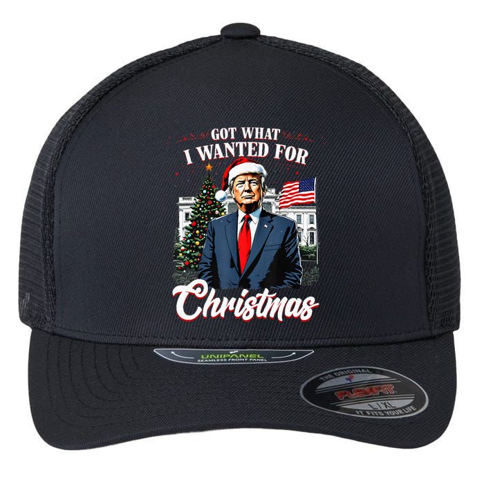 Got What I Wanted For Christmas Trump 2024 Flexfit Unipanel Trucker Cap