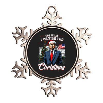 Got What I Wanted For Christmas Trump 2024 Metallic Star Ornament