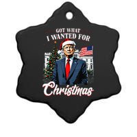 Got What I Wanted For Christmas Trump 2024 Ceramic Star Ornament