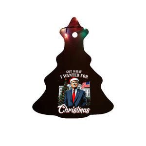 Got What I Wanted For Christmas Trump 2024 Ceramic Tree Ornament