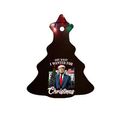 Got What I Wanted For Christmas Trump 2024 Ceramic Tree Ornament