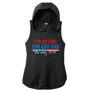 Gus Walz IM Voting For Gus Dad Ladies PosiCharge Tri-Blend Wicking Draft Hoodie Tank