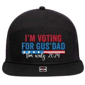 Gus Walz IM Voting For Gus Dad 7 Panel Mesh Trucker Snapback Hat