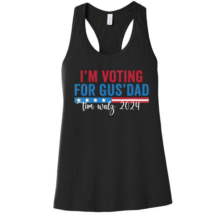 Gus Walz IM Voting For Gus Dad Women's Racerback Tank