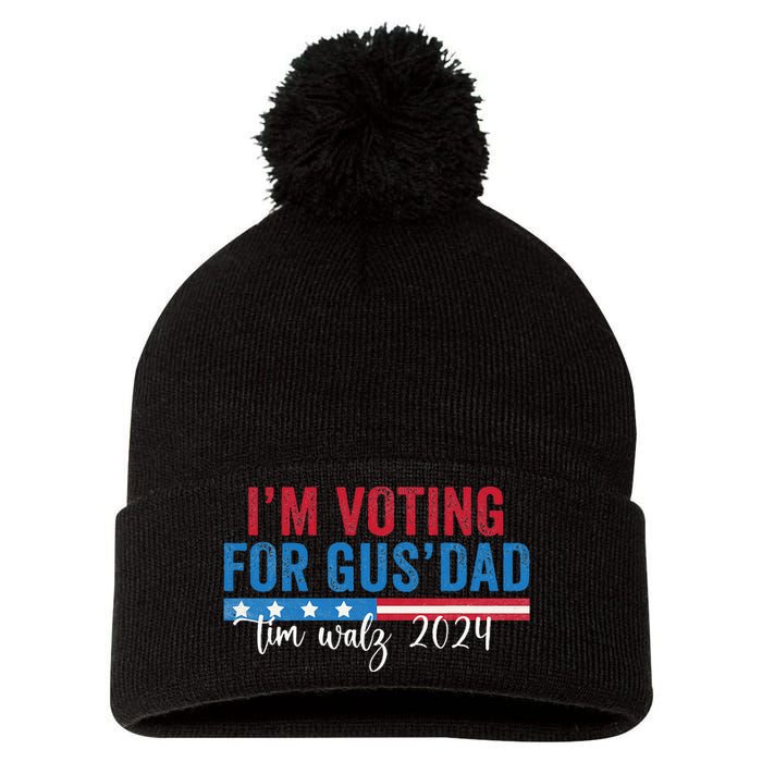 Gus Walz IM Voting For Gus Dad Pom Pom 12in Knit Beanie