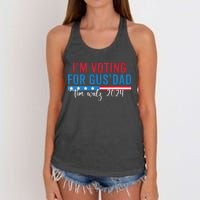 Gus Walz IM Voting For Gus Dad Women's Knotted Racerback Tank