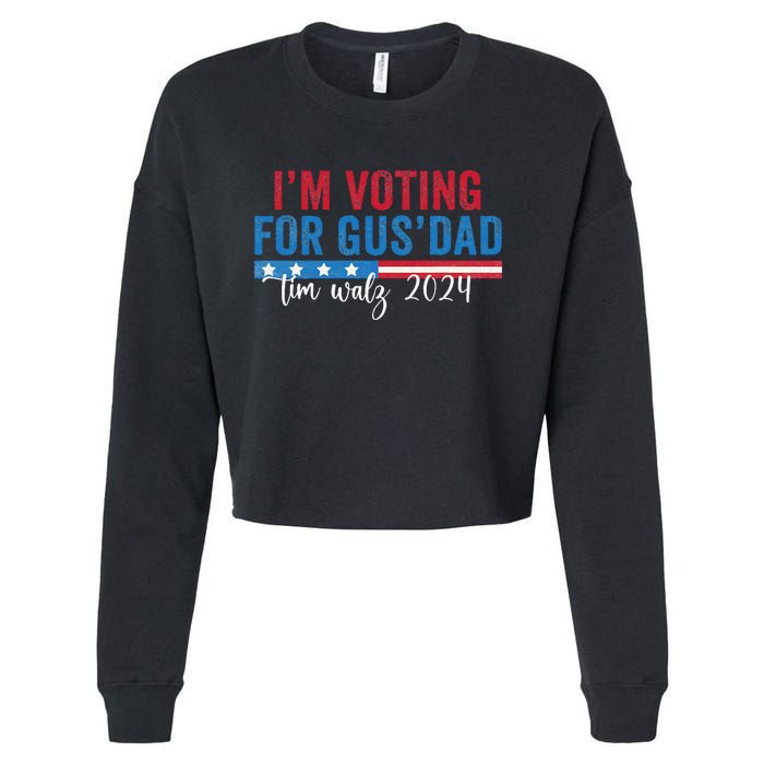 Gus Walz IM Voting For Gus Dad Cropped Pullover Crew