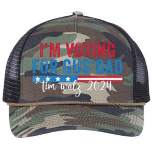 Gus Walz IM Voting For Gus Dad Retro Rope Trucker Hat Cap