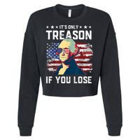 George Washington Its Only Treason If You Lose 4th Of July Cropped Pullover Crew
