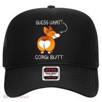 Guess What ItS Corgi Butt Cute Funny Corgi For Pet Owners High Crown Mesh Back Trucker Hat
