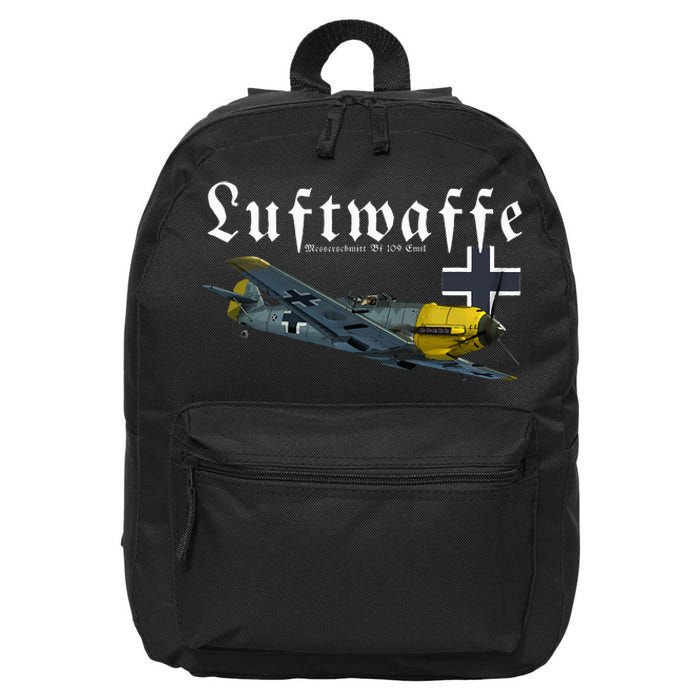 German Warbird I Messerschmitt BF109 I WW2 Airplanes 16 in Basic Backpack