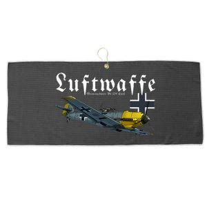 German Warbird I Messerschmitt BF109 I WW2 Airplanes Large Microfiber Waffle Golf Towel