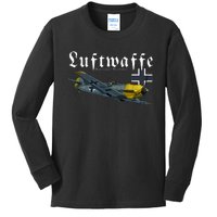 German Warbird I Messerschmitt BF109 I WW2 Airplanes Kids Long Sleeve Shirt