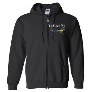 German Warbird I Messerschmitt BF109 I WW2 Airplanes Full Zip Hoodie