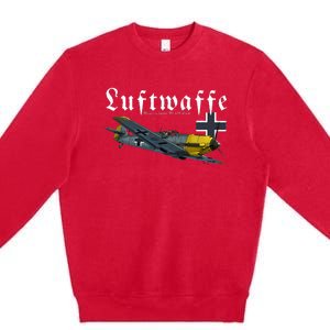 German Warbird I Messerschmitt BF109 I WW2 Airplanes Premium Crewneck Sweatshirt