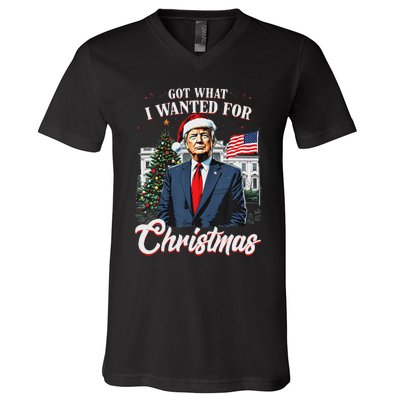 Got What I Wanted For Christmas Trump 2024 V-Neck T-Shirt