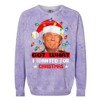 Got What I Wanted For Christmas Trump Xmas Pajamas 2024 Colorblast Crewneck Sweatshirt