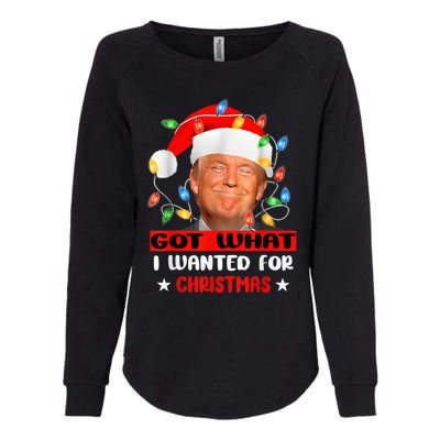 Got What I Wanted For Christmas Trump Xmas Pajamas 2024 Womens California Wash Sweatshirt