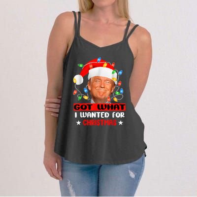 Got What I Wanted For Christmas Trump Xmas Pajamas 2024 Women's Strappy Tank