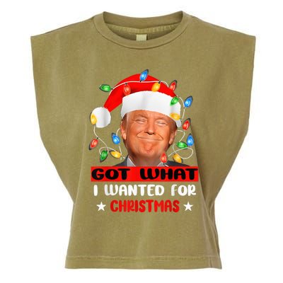 Got What I Wanted For Christmas Trump Xmas Pajamas 2024 Garment-Dyed Women's Muscle Tee