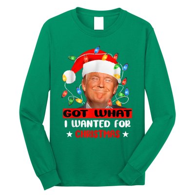 Got What I Wanted For Christmas Trump Xmas Pajamas 2024 Long Sleeve Shirt