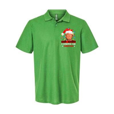 Got What I Wanted For Christmas Trump Xmas Pajamas 2024 Softstyle Adult Sport Polo