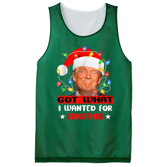 Got What I Wanted For Christmas Trump Xmas Pajamas 2024 Mesh Reversible Basketball Jersey Tank