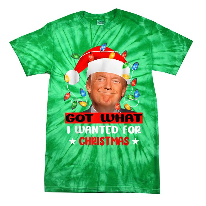 Got What I Wanted For Christmas Trump Xmas Pajamas 2024 Tie-Dye T-Shirt