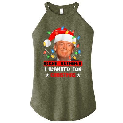 Got What I Wanted For Christmas Trump Xmas Pajamas 2024 Women's Perfect Tri Rocker Tank