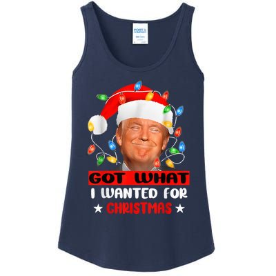 Got What I Wanted For Christmas Trump Xmas Pajamas 2024 Ladies Essential Tank