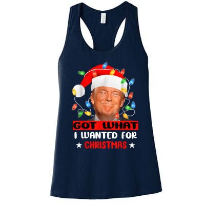 Got What I Wanted For Christmas Trump Xmas Pajamas 2024 Women's Racerback Tank