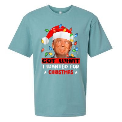 Got What I Wanted For Christmas Trump Xmas Pajamas 2024 Sueded Cloud Jersey T-Shirt