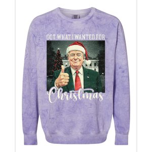 Got What I Wanted For Christmas Santa Trump Won 2024 Colorblast Crewneck Sweatshirt