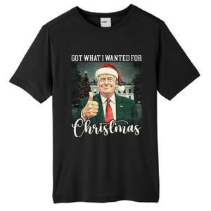 Got What I Wanted For Christmas Santa Trump Won 2024 Tall Fusion ChromaSoft Performance T-Shirt